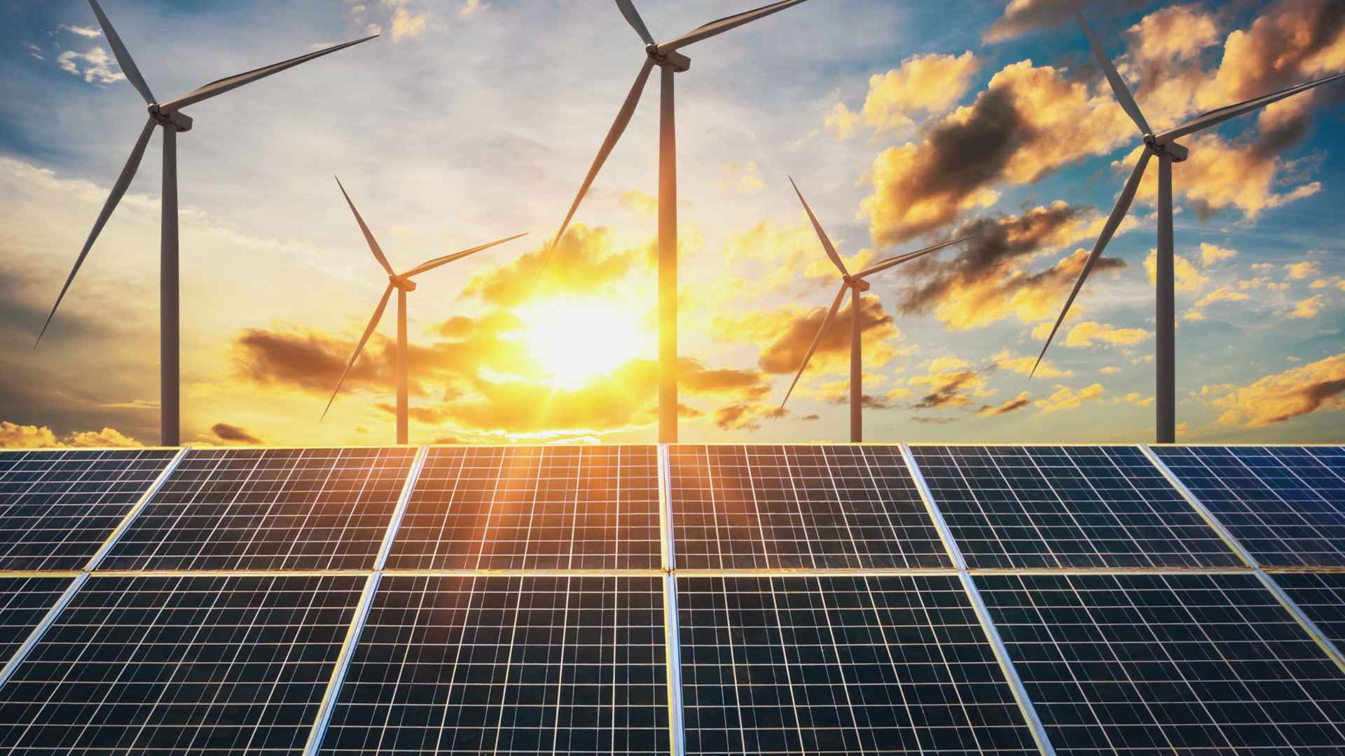 פאנלים סולאריים וטורבינות רוח