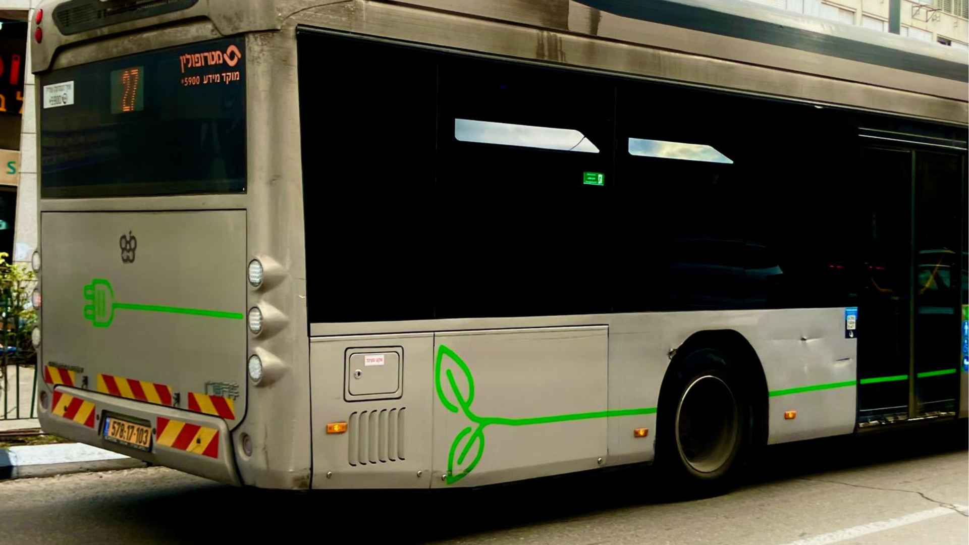 An electric bus in use in Israel