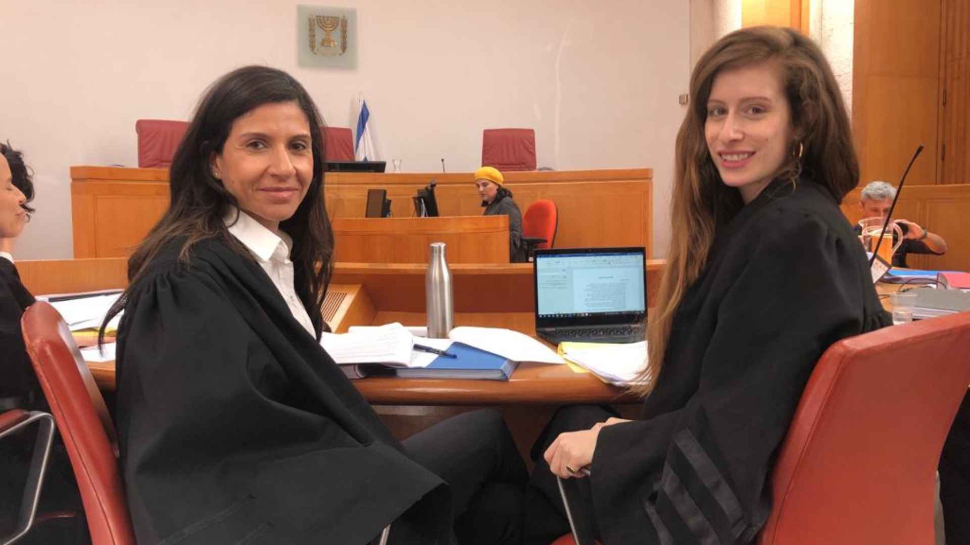 Attornies Bar Rozov and Meirav Abady in court