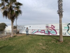 The fence marks the disputed construction site